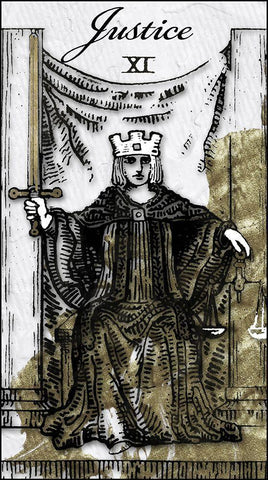 Justice Black Ornate Wood Framed Art Print with Double Matting by Sommers, Mindy