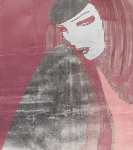 Strike a Pose White Modern Wood Framed Art Print with Double Matting by Sommers, Mindy