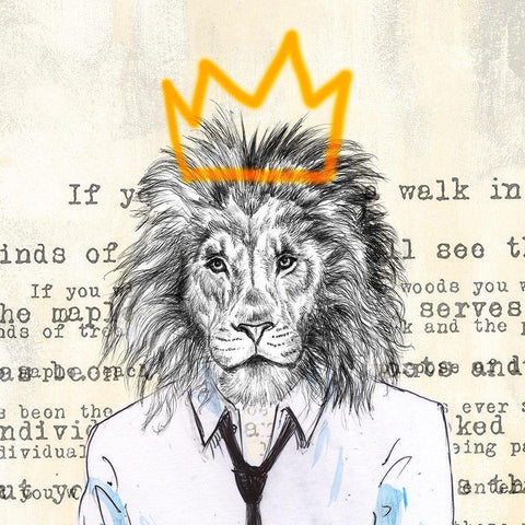 Bobo King White Modern Wood Framed Art Print by Matt, Spencer