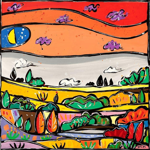 Parata di colori White Modern Wood Framed Art Print by Wallas