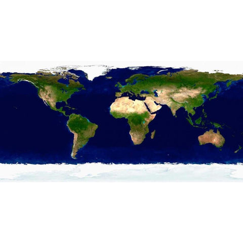 Earth in Daylight Black Modern Wood Framed Art Print by Nasa