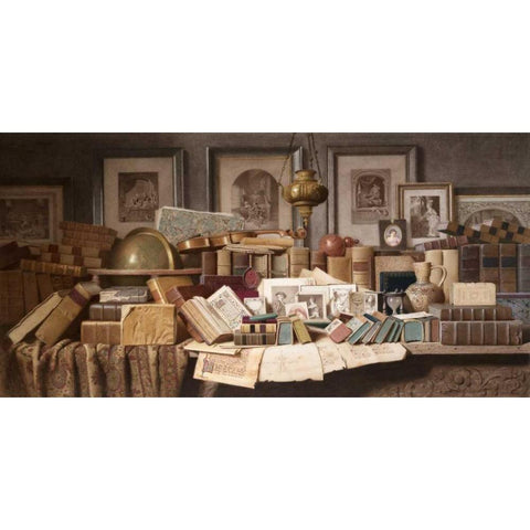 A Connoisseurs Corner Black Modern Wood Framed Art Print with Double Matting by Spiers, Benjamin Walter