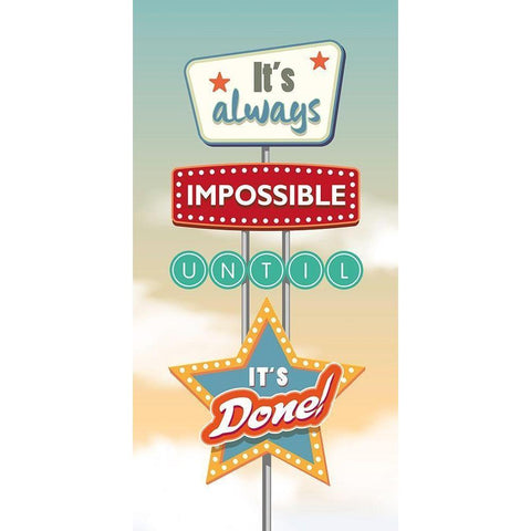 Its always impossible... Black Modern Wood Framed Art Print with Double Matting by Steven, Hill