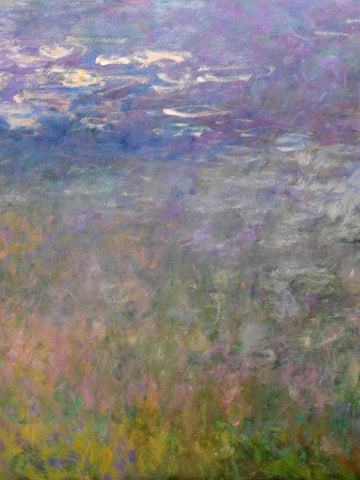 Water Lilies II White Modern Wood Framed Art Print with Double Matting by Monet, Claude