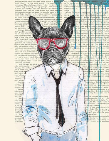 Gentleman White Modern Wood Framed Art Print with Double Matting by Matt, Spencer