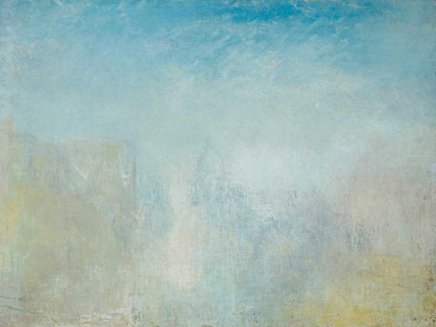 Venice with the Salute White Modern Wood Framed Art Print with Double Matting by Turner, William