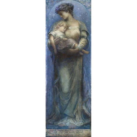 O Holy Night White Modern Wood Framed Art Print by Raymond, Henry
