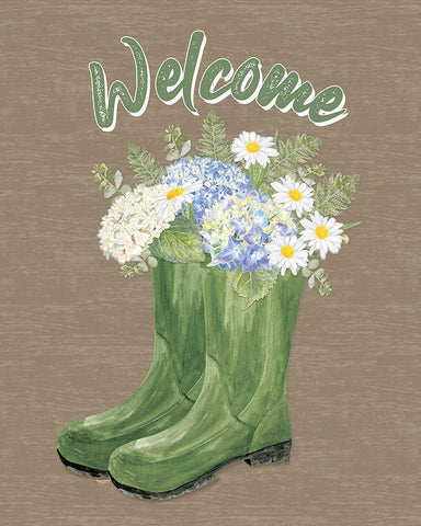 In My Garden XXIV White Modern Wood Framed Art Print with Double Matting by Reed, Tara