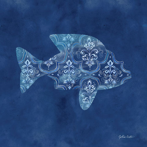 Mediterranean Breezes XVI White Modern Wood Framed Art Print with Double Matting by Coulter, Cynthia