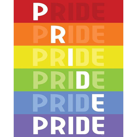 Pride Gnomes XVII Black Modern Wood Framed Art Print with Double Matting by Reed, Tara