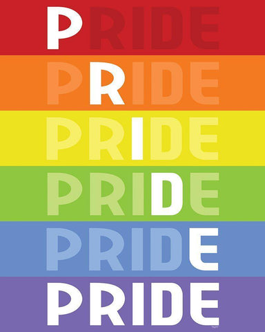 Pride Gnomes XVII White Modern Wood Framed Art Print with Double Matting by Reed, Tara