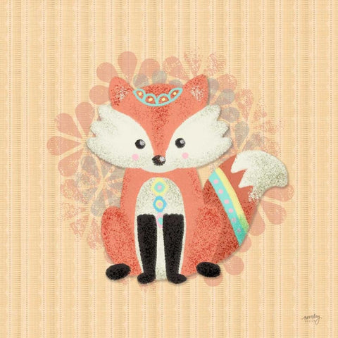 Woodland Babies II White Modern Wood Framed Art Print with Double Matting by Noonday Design