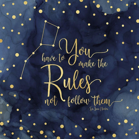 Oh My Stars I Rules Black Modern Wood Framed Art Print by Reed, Tara