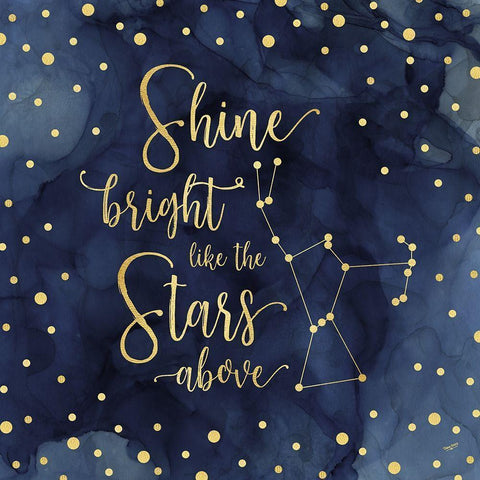Oh My Stars III Shine Bright Black Modern Wood Framed Art Print by Reed, Tara