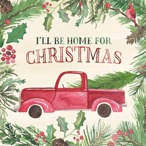 New England Christmas II Gold Ornate Wood Framed Art Print with Double Matting by Noonday Design