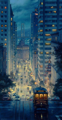 Light Canyon White Modern Wood Framed Art Print with Double Matting by Lushpin, E.