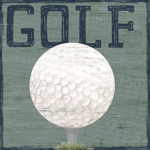 Golf Days neutral XI-Golf White Modern Wood Framed Art Print by Reed, Tara
