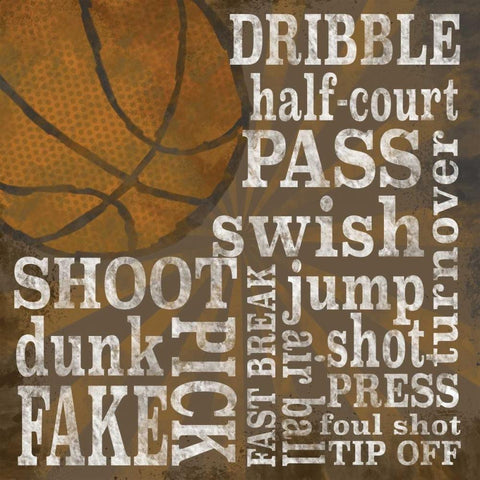 All Star Sports IV  White Modern Wood Framed Art Print with Double Matting by Reed, Tara