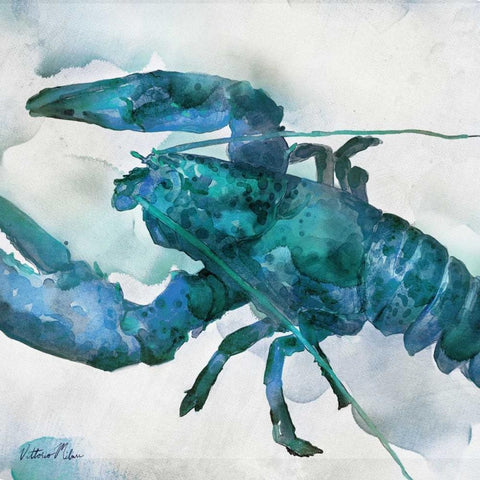 Watercolor Sea Creatures IV White Modern Wood Framed Art Print by Milan, Vittorio