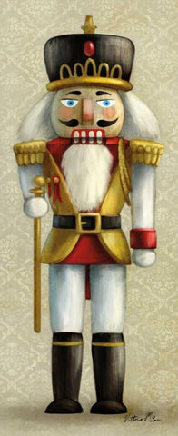 Christmas Nutcracker  I White Modern Wood Framed Art Print with Double Matting by Milan, Vittorio