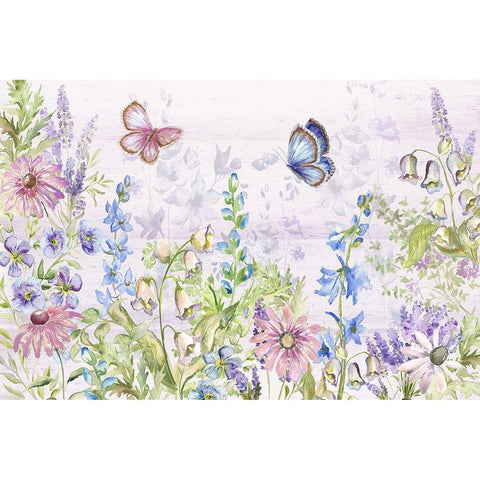 Butterfly Trail I Gold Ornate Wood Framed Art Print with Double Matting by Tre Sorelle Studios