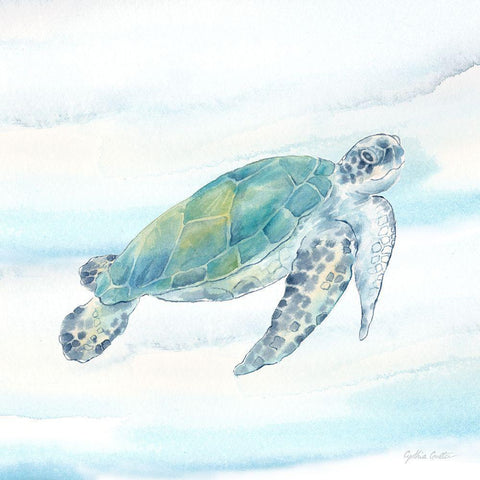Great Blue Sea XII White Modern Wood Framed Art Print by Coulter, Cynthia