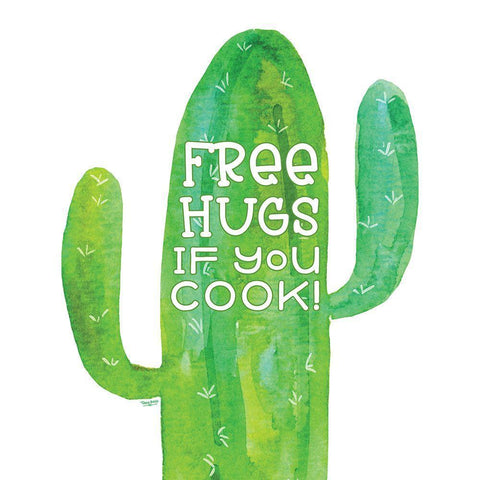 Playful Cactus VI White Modern Wood Framed Art Print with Double Matting by Reed, Tara