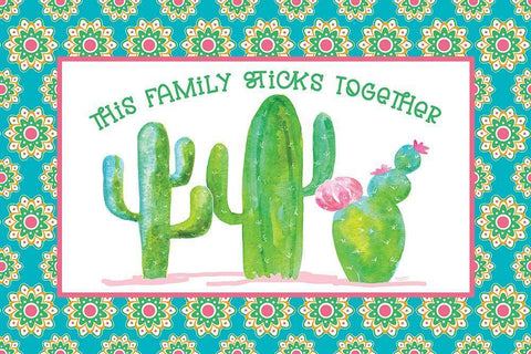 Playful Cactus X White Modern Wood Framed Art Print with Double Matting by Reed, Tara