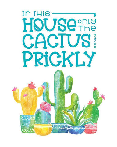 Playful Cactus XI White Modern Wood Framed Art Print with Double Matting by Reed, Tara
