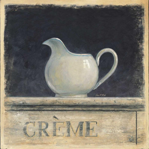 Cafe De Provence White Modern Wood Framed Art Print by Fisk, Arnie