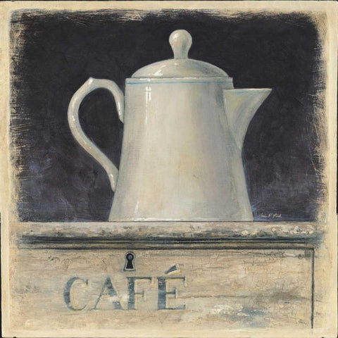 Creme De Provence White Modern Wood Framed Art Print with Double Matting by Fisk, Arnie