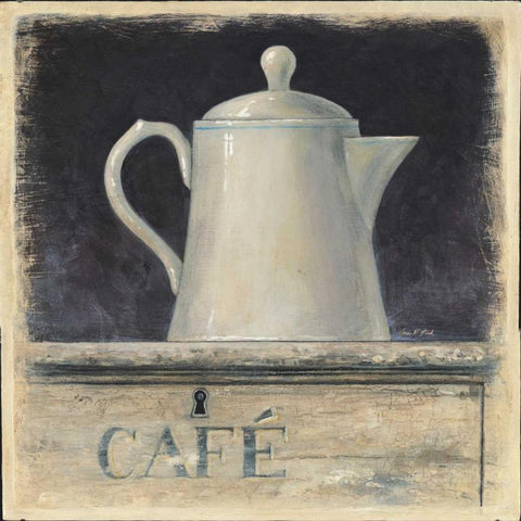 Creme De Provence White Modern Wood Framed Art Print by Fisk, Arnie