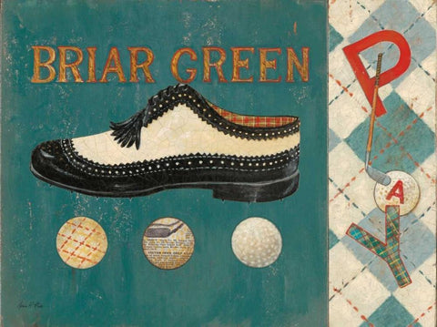 Briar Green White Modern Wood Framed Art Print with Double Matting by Fisk, Arnie