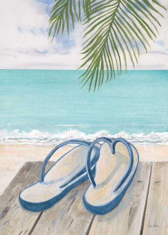 Beach Comfort White Modern Wood Framed Art Print with Double Matting by FISK, Arnie