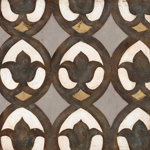 Winery Villa Tile 4 White Modern Wood Framed Art Print with Double Matting by Fisk, Arnie