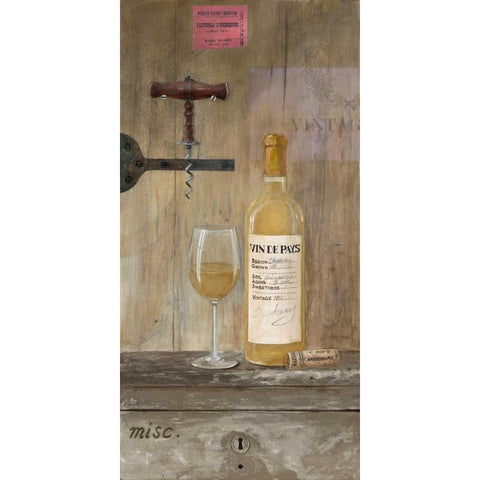 A Good Vintage - White Gold Ornate Wood Framed Art Print with Double Matting by Fisk, Arnie