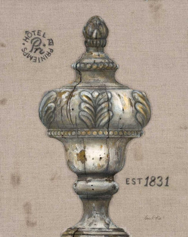 Industrial Chic Finial Black Ornate Wood Framed Art Print with Double Matting by Fisk, Arnie