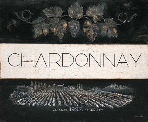 Chardonnay Cellar Reserve White Modern Wood Framed Art Print with Double Matting by Fisk, Arnie