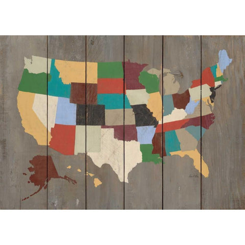 State of the Union Black Modern Wood Framed Art Print with Double Matting by Fisk, Arnie