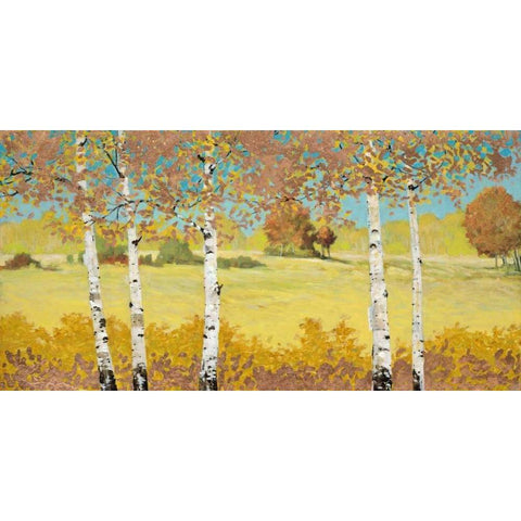 Copper Birch Gold Ornate Wood Framed Art Print with Double Matting by Fisk, Arnie