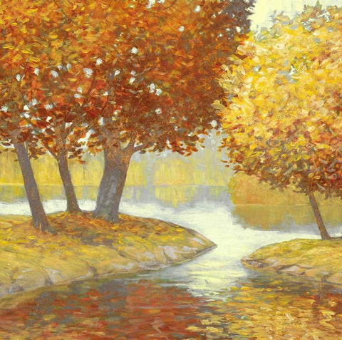 Amber Nature 2 White Modern Wood Framed Art Print with Double Matting by Fisk, Arnie