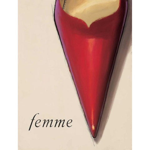 Femme Stiletto White Modern Wood Framed Art Print by Fabiano, Marco