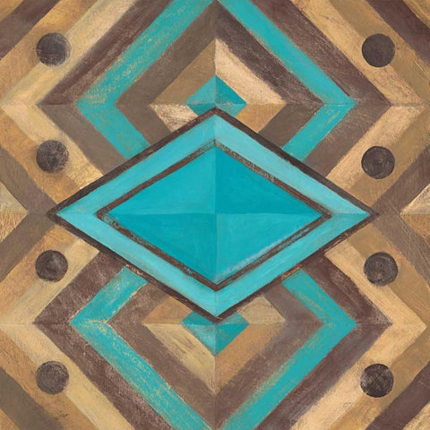 Southwestern Navajo 1 Gold Ornate Wood Framed Art Print with Double Matting by Ioco, Filippo