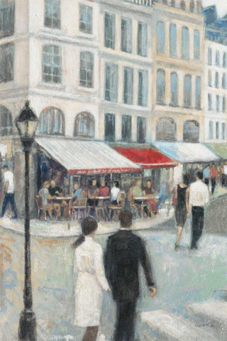 Paris Impressions 4 Black Ornate Wood Framed Art Print with Double Matting by Wyatt, Norman Jr.