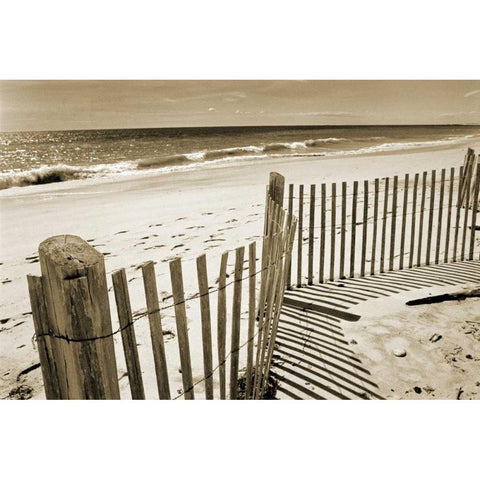 Beach Walk 1 Black Modern Wood Framed Art Print by Amber Light Gallery