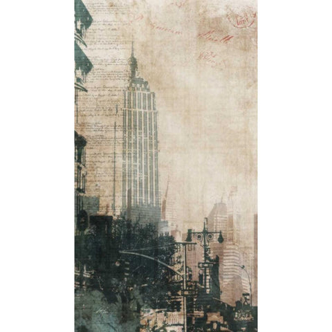 NYC Cool 1 Black Modern Wood Framed Art Print with Double Matting by Roko, Ken