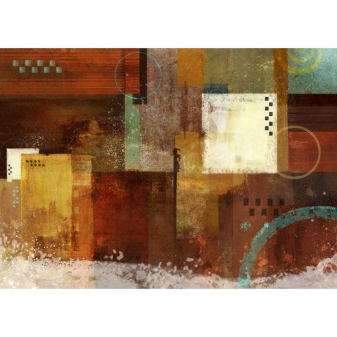 Earth Dance 1 Black Modern Wood Framed Art Print with Double Matting by Roko, Ken