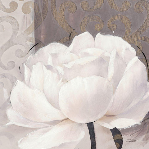 Blissful Bloom 3 White Modern Wood Framed Art Print with Double Matting by Stoyanov, Ivo