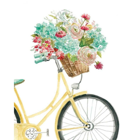 Posies and Pedals White Modern Wood Framed Art Print by Studio Rofino