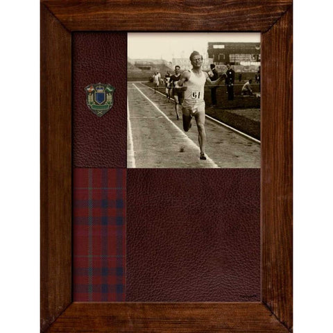 Vintage Sprinter Black Modern Wood Framed Art Print by Appleman, Sam